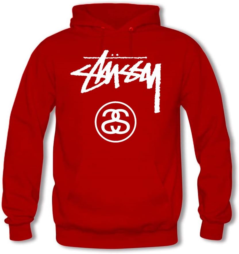 Stussy Logo Men's Hoodie - red - Medium