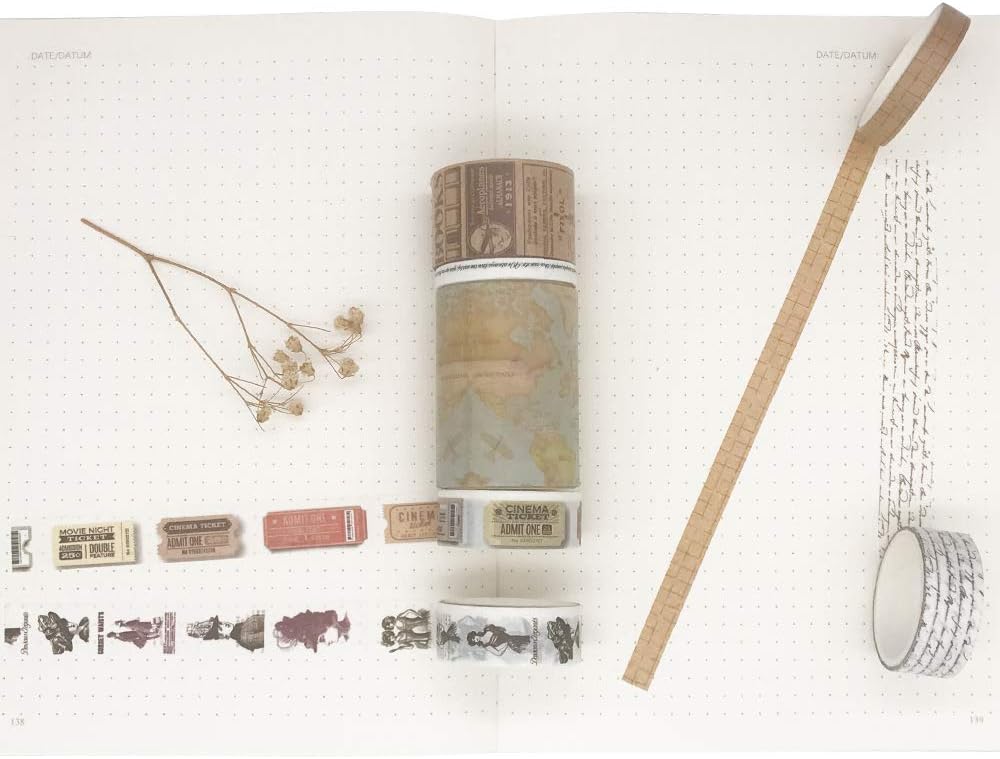 Flаѕh Dеаlѕ - 60% оƒƒ EnYan 7 Rolls Washi Masking Tapes Set, Japanese Decorative Writable Vintage Tape for DIY Crafts Arts Scrapbooking Bullet Journal Planners Chеареѕt 🛒 EnYan 7 Rolls Washi Masking Tapes Set, Japanese Decorative Writable Vintage Tape for DIY Crafts Arts Scrapbooking Bullet Journal Planners