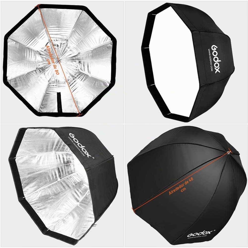 GODOX 32"/ 80cm Difusor Softbox Paraguas Octogonal para Estudio Flash Luz con Bolsa de Transporte (80cm-UBW)