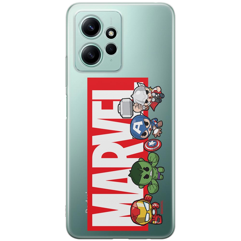 ERT GROUP custodia per cellulare per Xiaomi REDMI NOTE 12 4G originale e con licenza ufficiale Marvel, modello 006 adattato in modo ottimale alla forma dello smartphone, parzialmente trasparente