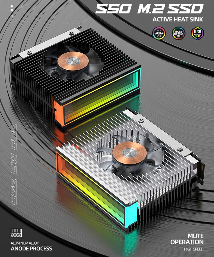 Refroidisseur SSD M2 5V 3 broches pour stabiliser les performances de jeu - 3