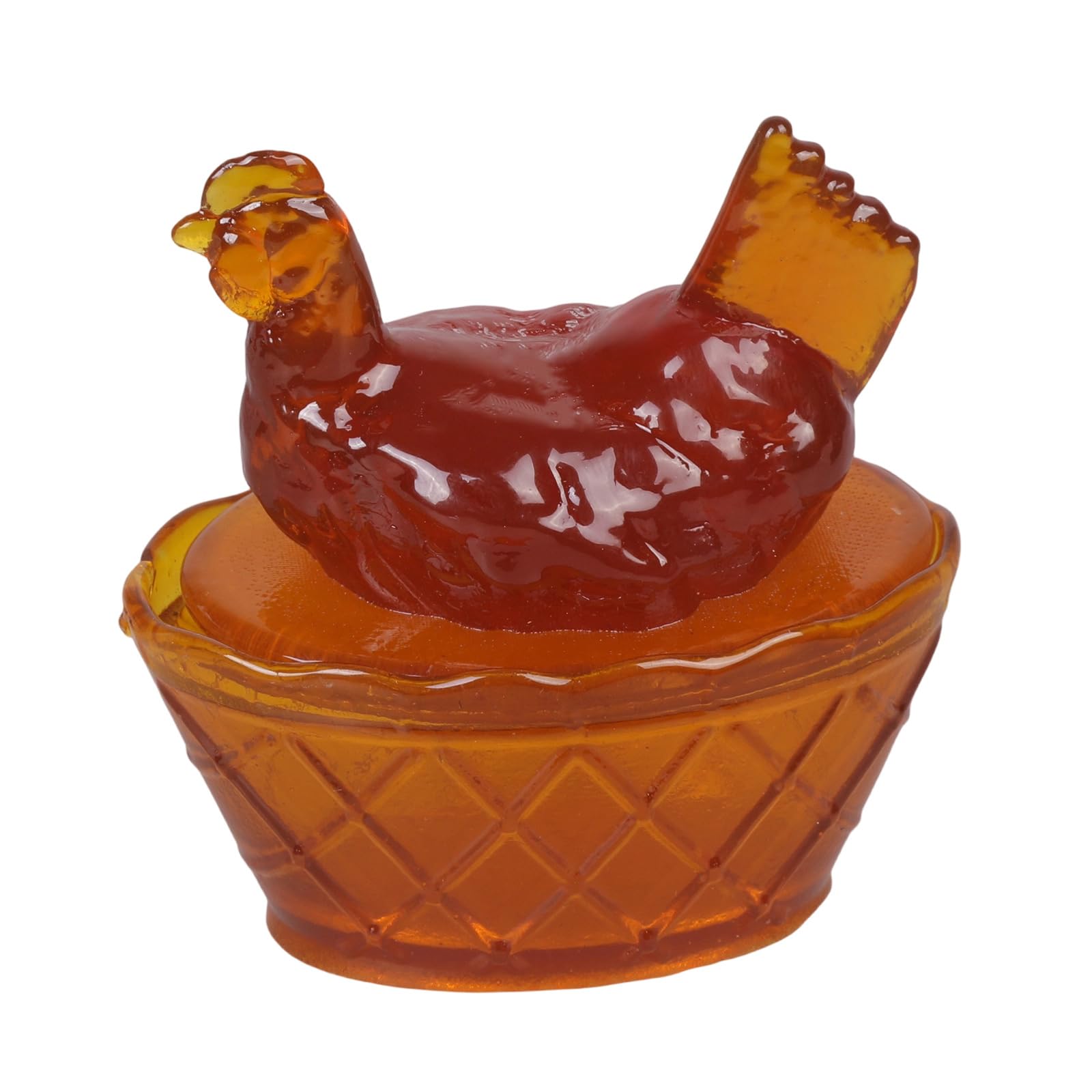 Kaeltsyn Hen on Nest Resin Candy Jar with Lid Dishes Decorative Candys Jars Snacks Bowl Table Decorations for Home Hen