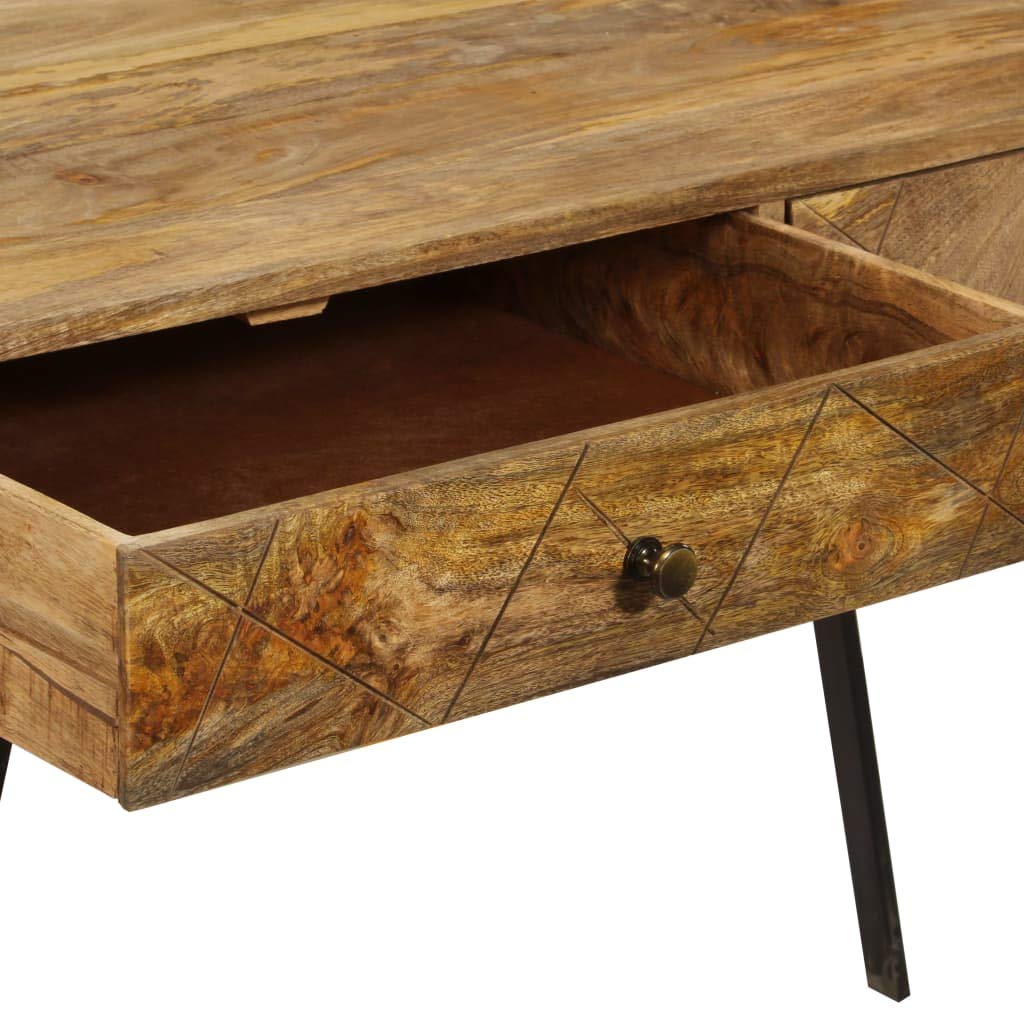 vidaXL Scrivania con Cassetti Scrittoio Tavolo Studio Tavolo da Lavoro Porta PC Ufficio Tavolo per Computer Arredamento Legno Massello di Mango