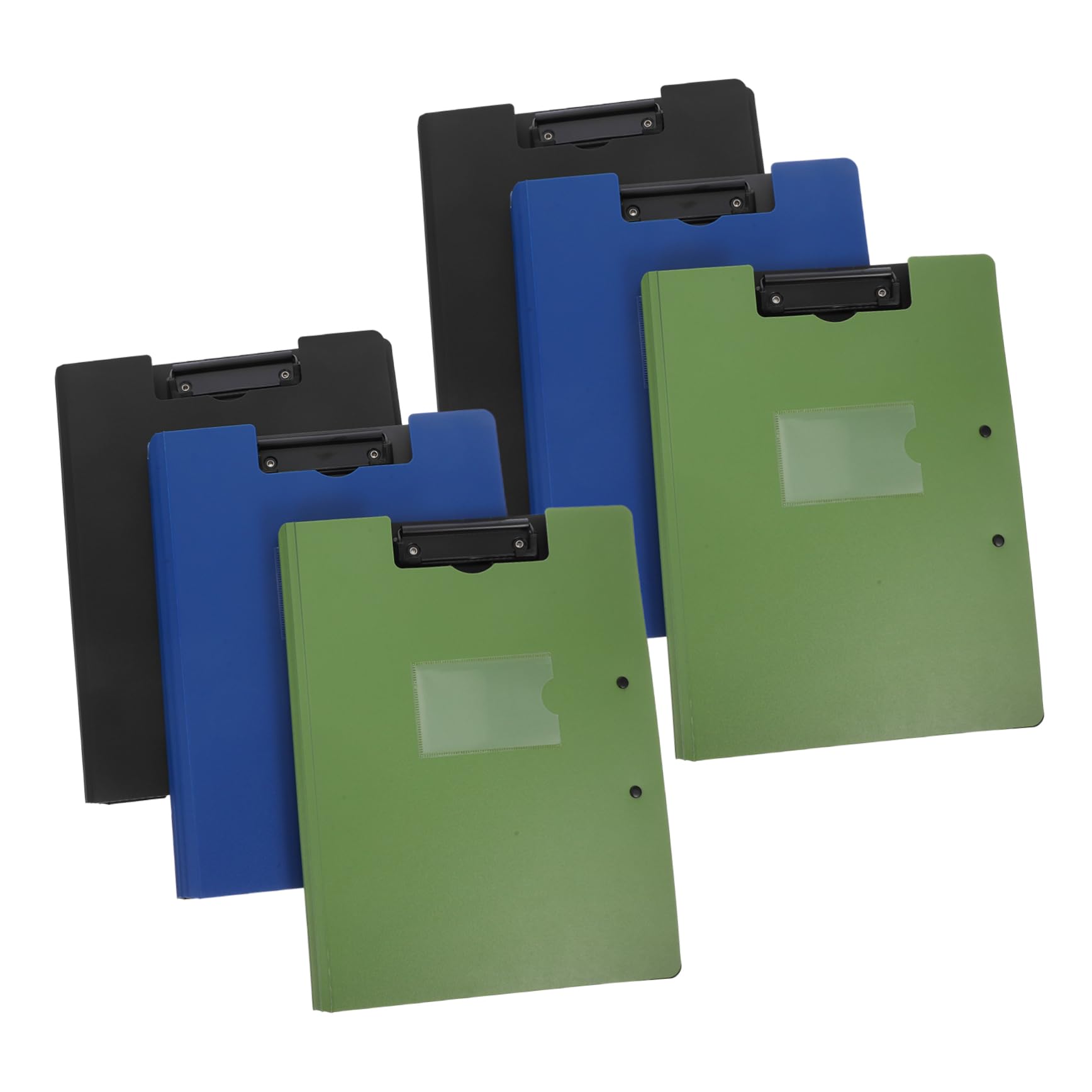 Faltbare Klemmbretter A4-format 6 Stück-pack aus Kunststoff mit Doppelclips Leicht und Wasserfest für Büro und Unterricht