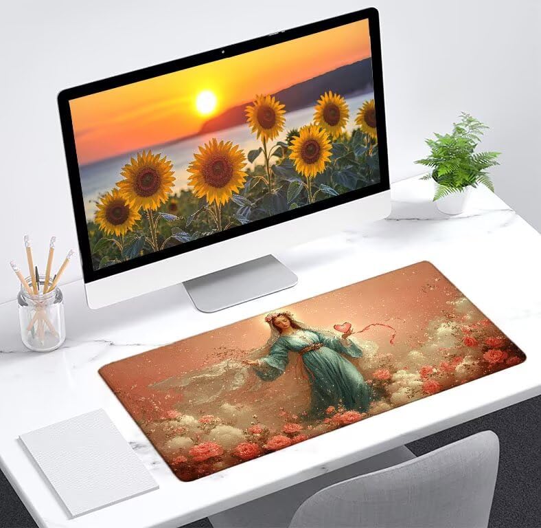 Tapis de souris grand format imperméable résistant aux taches de café