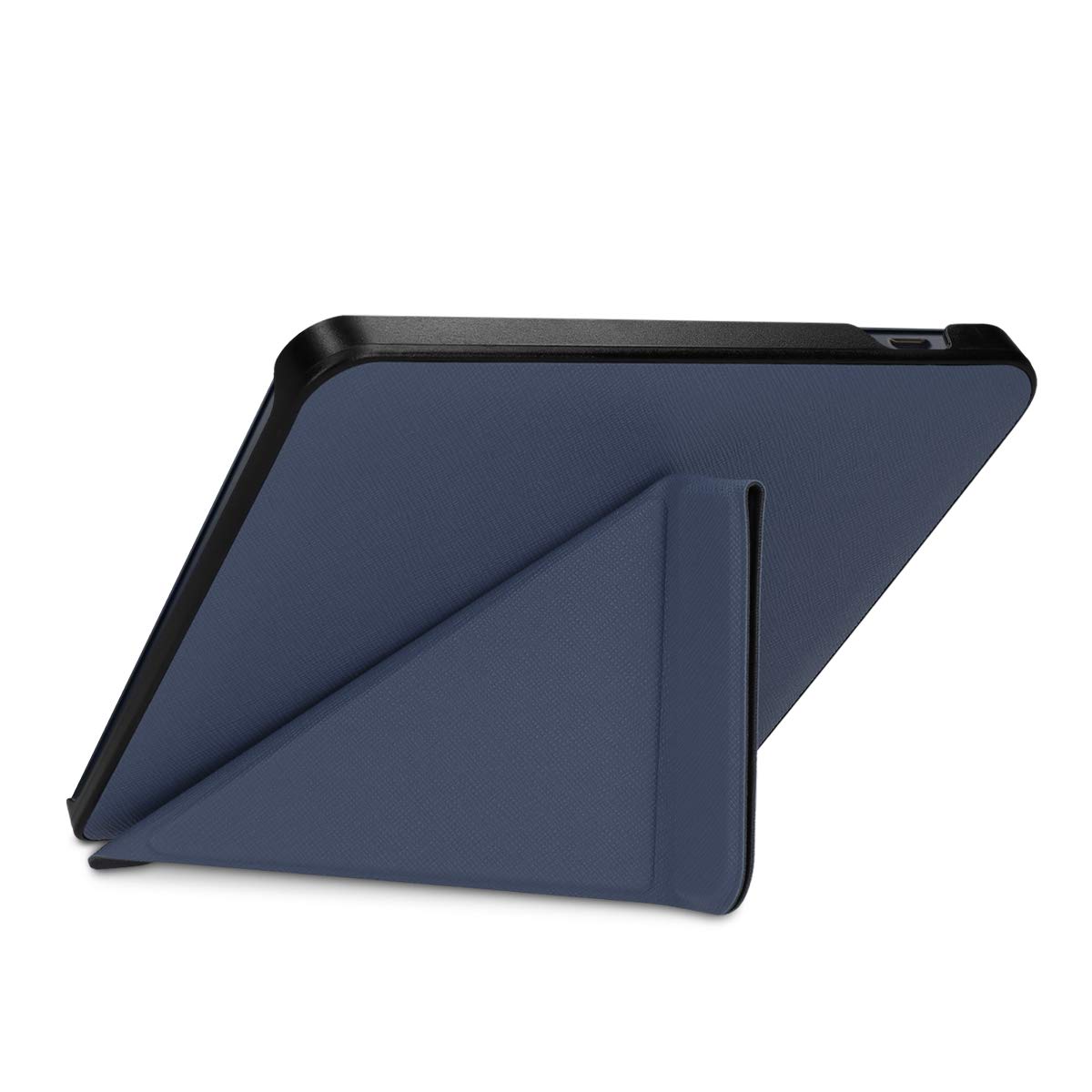 kwmobile Étui Compatible avec Kobo Libra H2O Coque - Étui à Rabat magnétique Tablette eReader Similicuir - Bleu foncé