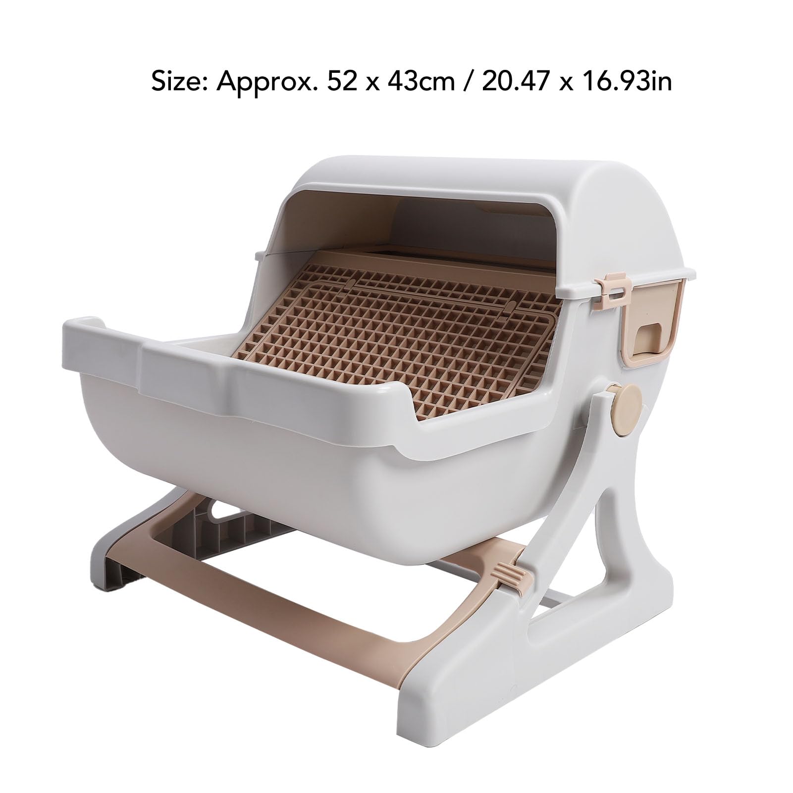 Haofy Lettiera per Gatti Grande Semi Automatica a Prova di Spruzzi Autopulente per Gatti Interni Vassoio per Lettiera in Plastica per per Alleviare L'ansia