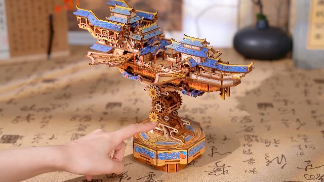 Amazon.com: Tonecheer 3D Wooden Puzzle for Adults, DIY Japanese