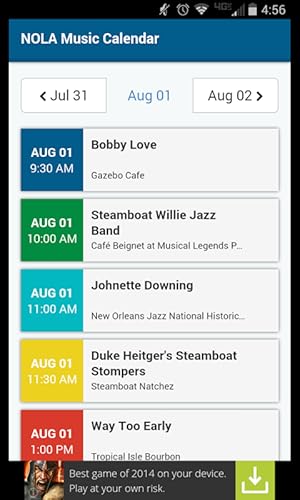 NOLA Music Calendar