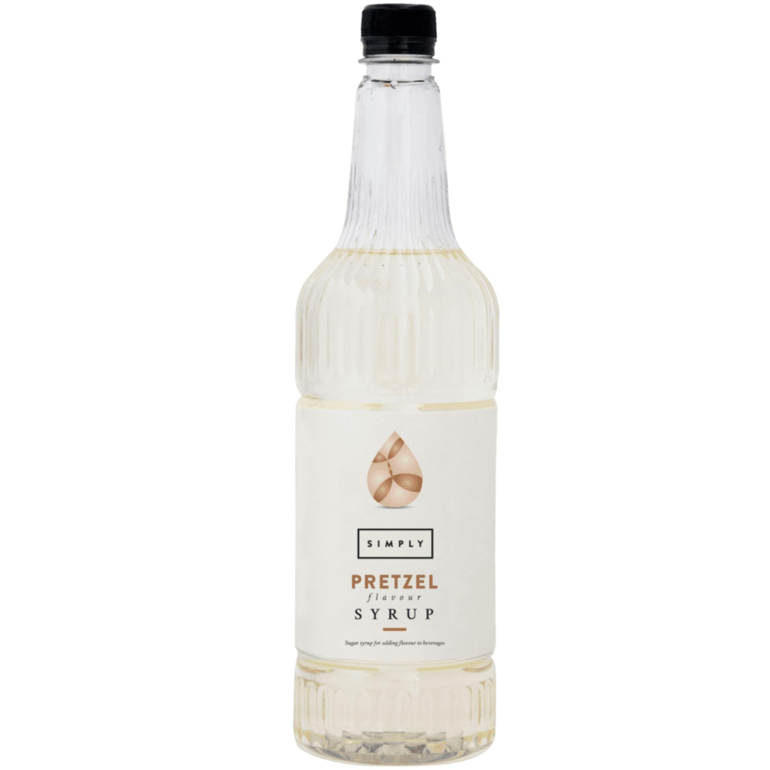 Simply Pretzel Syrup (1 Litre), Vegan & Nut Free Flavoured Syrup for Coffee, Cocktails & Baking