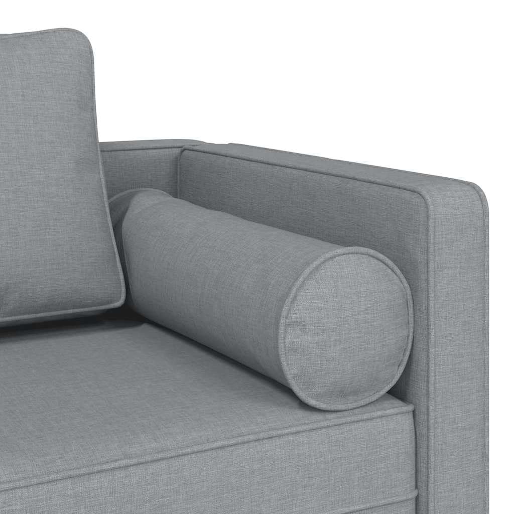 vidaXL Sofá diván con Cojines Tela Gris Claro, Chaise Longue Silla, sofá Chaise Longue, sofá tapizado, Tumbona, Tumbona, sofá de salón