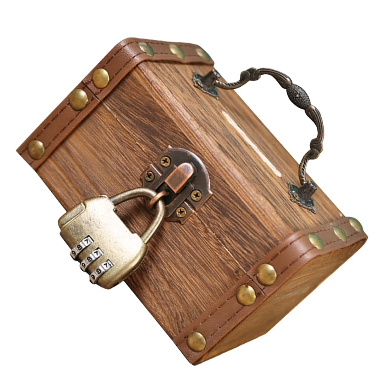 BESTonZON 1set Pirate Treasure Chest Lockable Box Retro Jewelry Storage Case for Boys and Girls for Savings Halloween Parties and Treasure Hunts Sturdy Design for Safe Storage