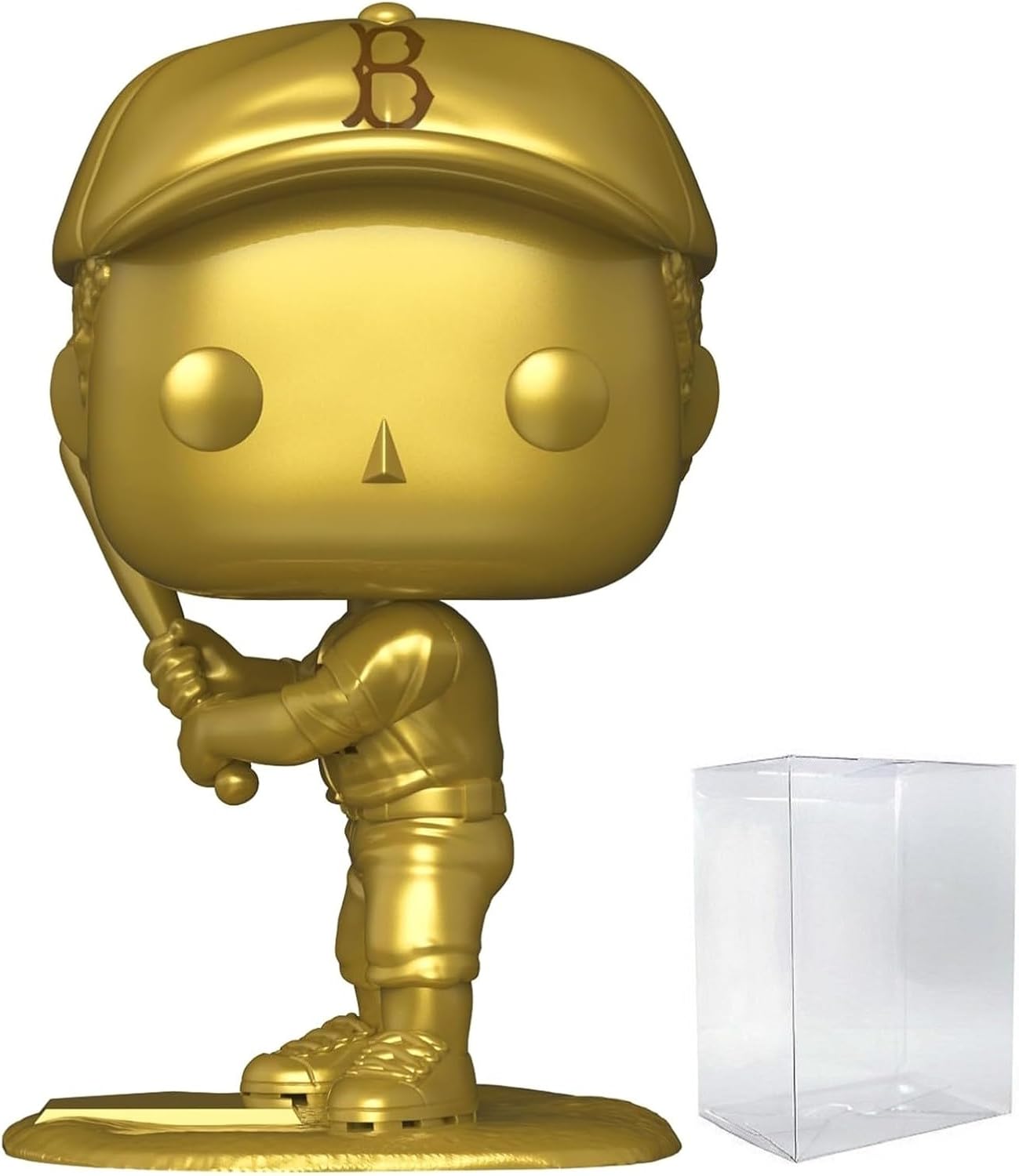 POP MLB: Legends - Jackie Robinson Limited Edition Gold Chase Funko Vinyl Figure (Bundled with Compatible Box Protector Case), Multicolor, 3.75