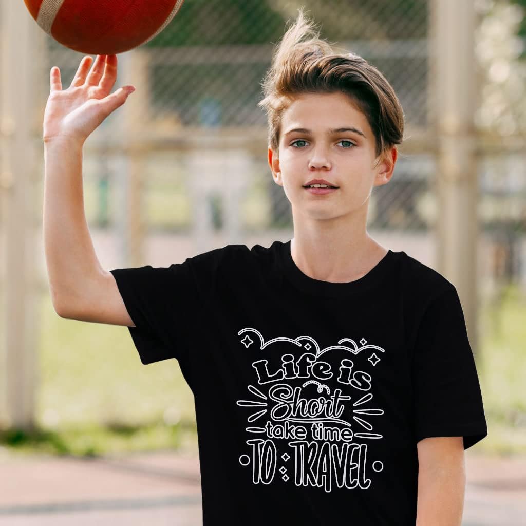 Life is Short Kids' T-Shirt - Travel T-Shirt - Themed Tee Shirt for Kids