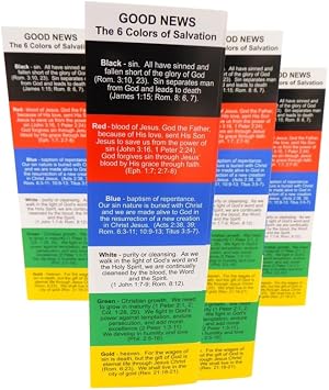 Plan of Salvation Holy Card Bookmark Christian Prayer Cards Bulk Pack Made in the USA, Set of 5