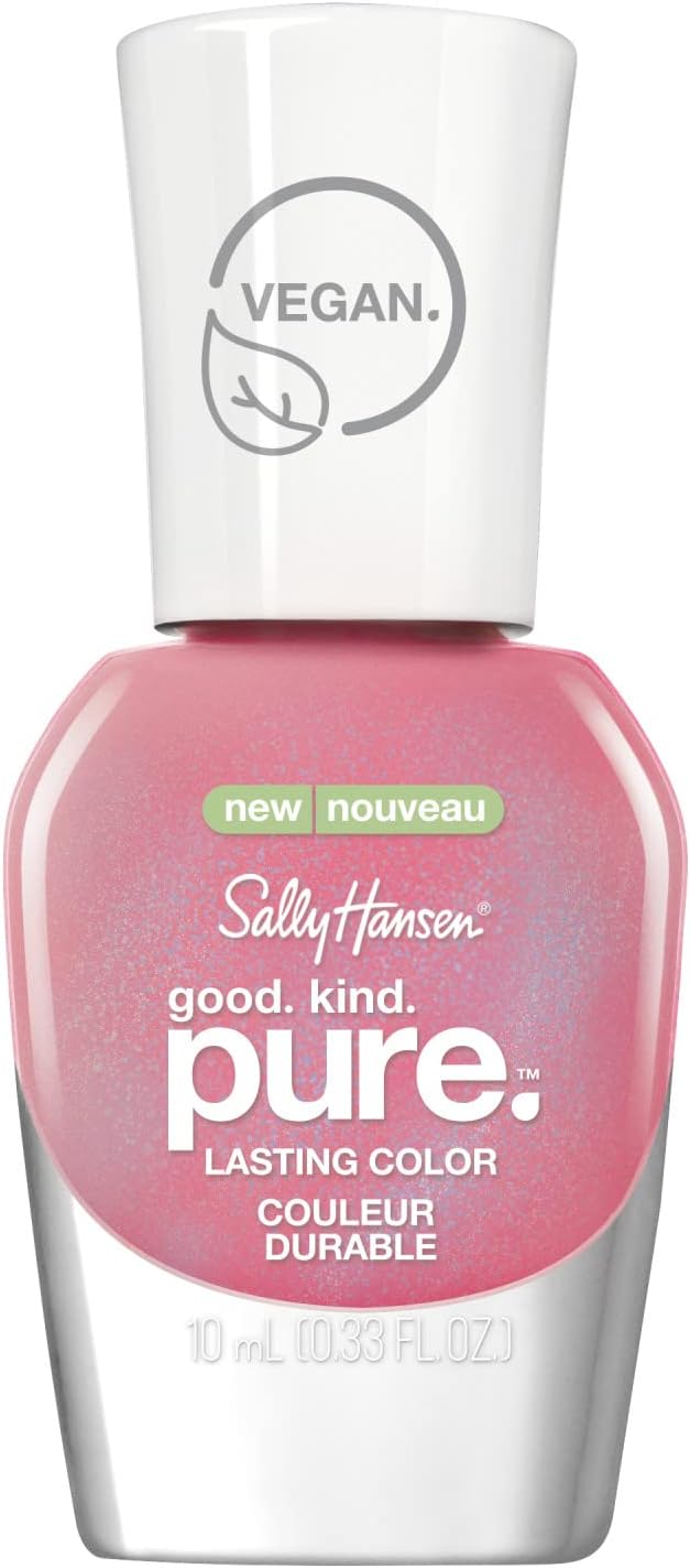 Good. Kind. Pure. Nail Polish | Plant-Based, Vegan, 16-Free Formula | Shimmer, Glossy | 203 Mystic Topaz | Iridescent Pink Nail Color