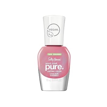 Sally Hansen Good. Kind. Pure. Nail Polish | Plant-Based, Vegan, 16-Free Formula | Shimmer, Glossy | 203 Mystic Topaz | Iridescent Pink Nail Color