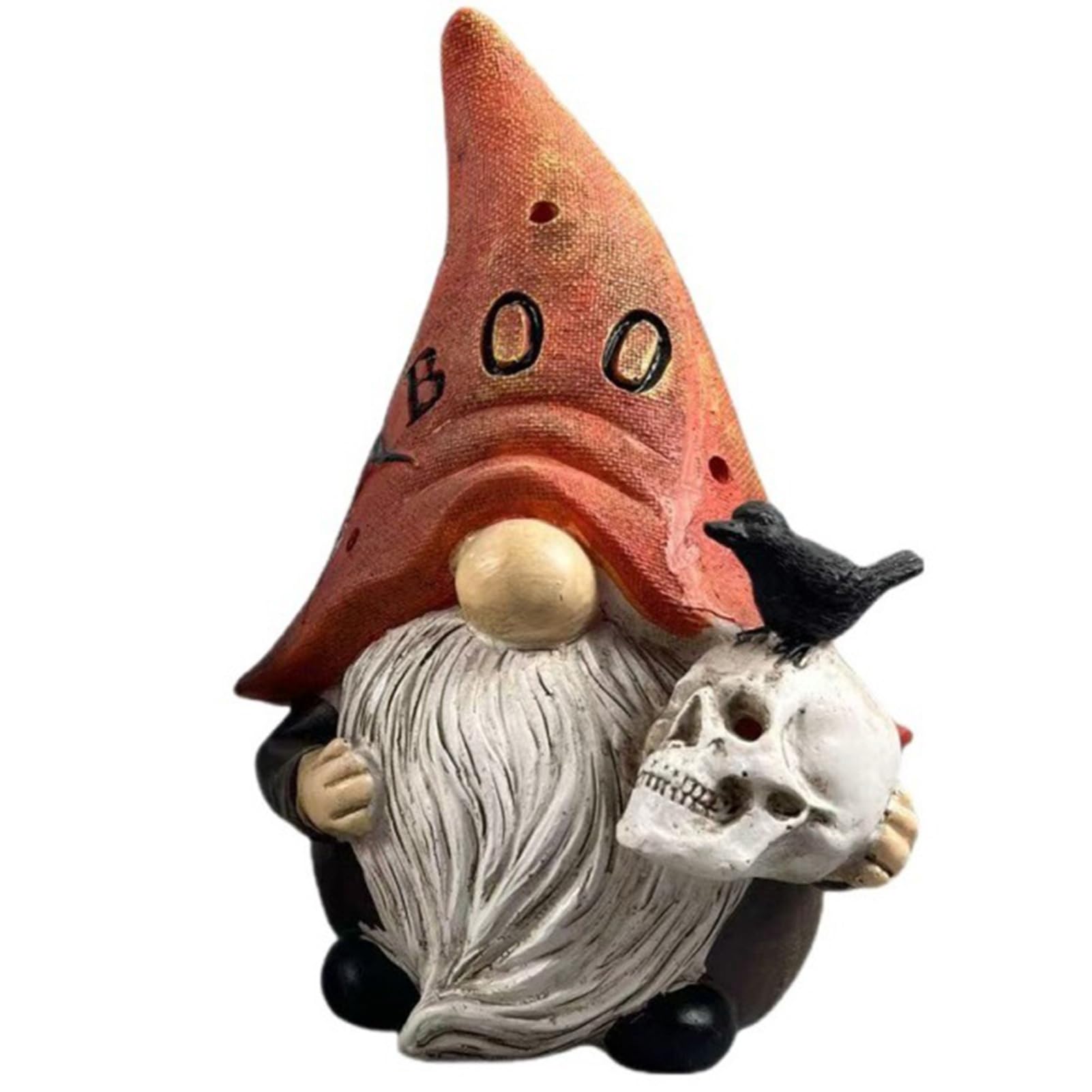 Pasisuu Halloween Gnome Statue Set, Resin Spooky Figurine for Home Decor
