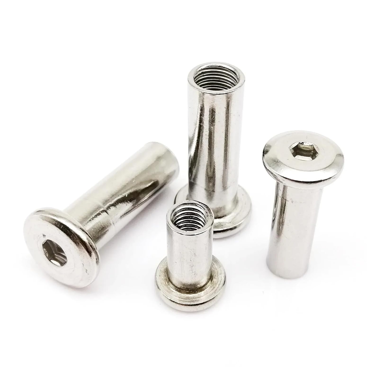 M3 M4 M5 M6 M8 M10 Lungo 4mm-100mm 304 A2 Mobili In Acciaio Inox Rivetto Connettore Inserto Giunto Manica Dado(10pcs M5,Long 15mm)