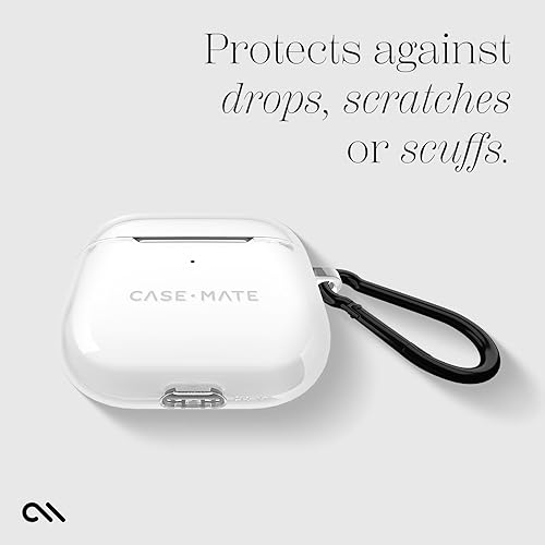 Miniatura 6 de Case-Mate Funda para Airpods de 4ª generación con llavero [compatible con carga inalámbrica] – Funda transparente resistente para Apple Airpods de