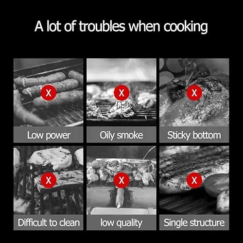 Miniatura 4 de Sartén redonda antiadherente coreana, sartén coreana para barbacoa, sartén redonda con asa para estufa de interior y exterior, parrilla, freír,