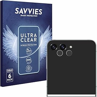 savvies Screen Protector compatible with Samsung Galaxy Z Flip 5 (ONLY Camera) Protection Film Clear 6-Pack