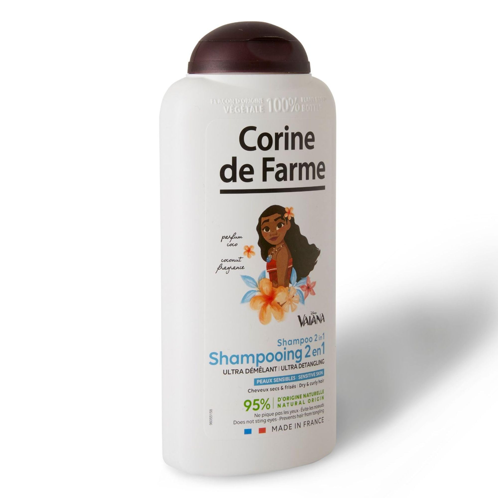 CORINE DE FARME Shampooing 2 en 1 Nutritivo Vaiana 300 ml pour tous types de cheveux, avec application facile, routine cheveux pratique