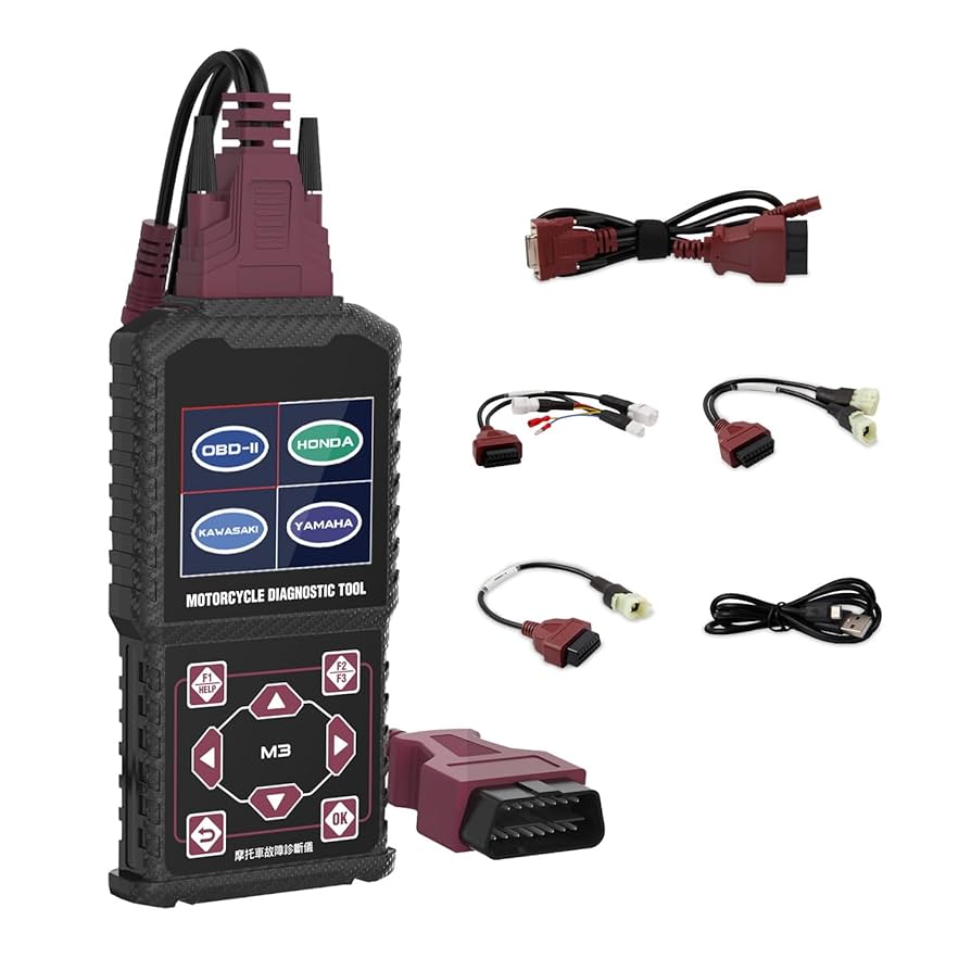 Amazon.com: 摩托車診斷工具OBD2 摩托車故障碼讀取器掃描工具