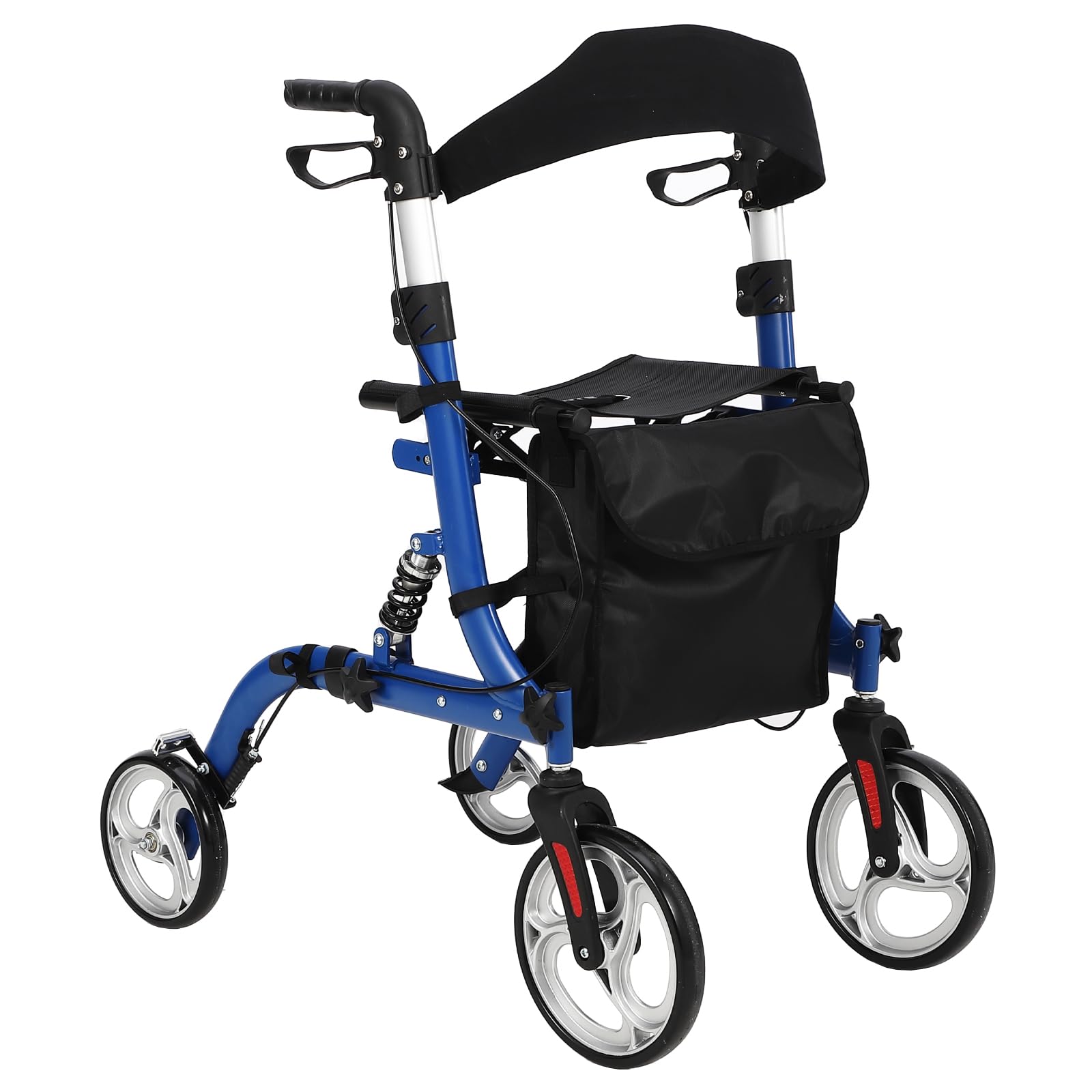 Andador infantil 2 en 1 - Bicicleta para niños ligera y plegable - Asiento cómodo, respaldo, altura ajustable - Ruedas de goma 12", freno de seguridad, absorción de impactos, capacidad
