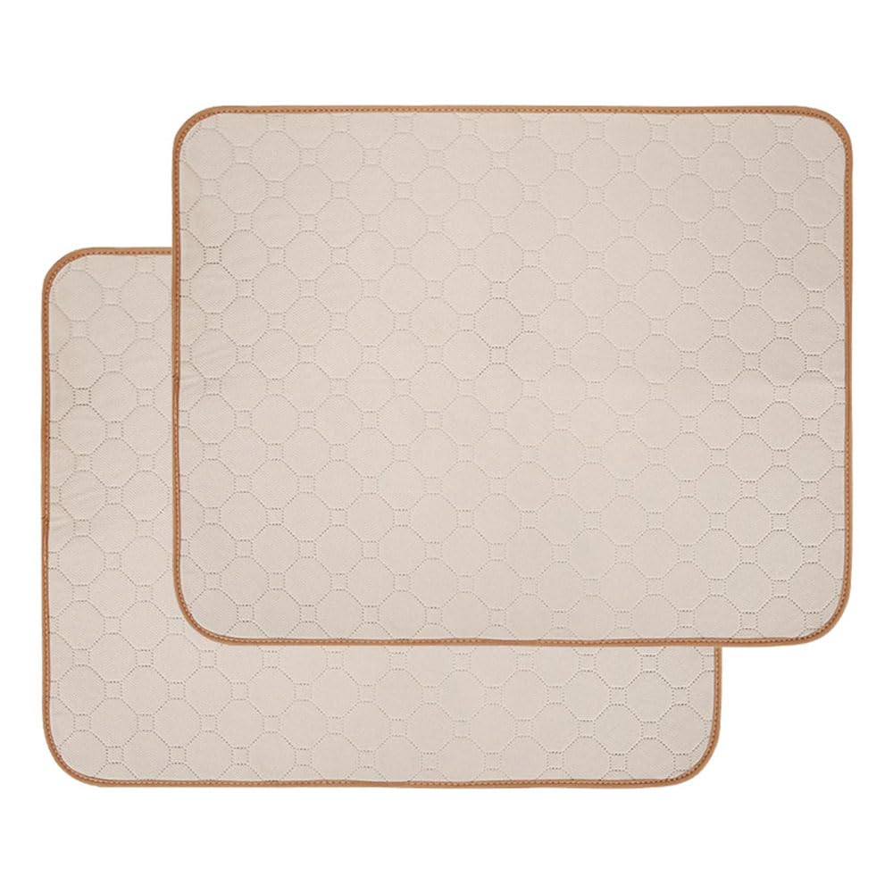 FANSU Set da 2 Tappetino per Cani Lavabili, Assorbenti Tappetini Igienici per Cani, Tappetino per Addestramento del Cane Riutilizzabile, Traversine Cani Semplice (140x100cm,Beige)