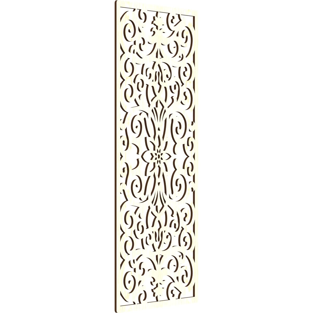 Buel Decorative Pierced Fretwork Wood Wall Panels, 17 3/8"W x 44 3/8"H x 1/4"T, Red Oak