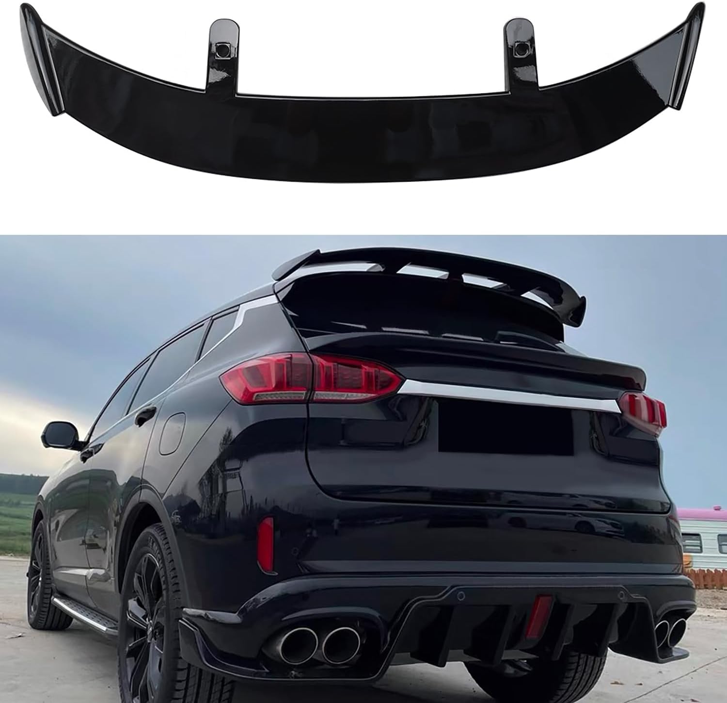 HARIN Auto Spoiler Posteriori per Peugeot 208 II/208 I/208 GT/e-208 P21 A9 CC CA 5-Door/3-Door 2012-2024, Anticorrosione AntiGraffio Spoiler Posteriori Alettone Accessori Auto,A/ABS
