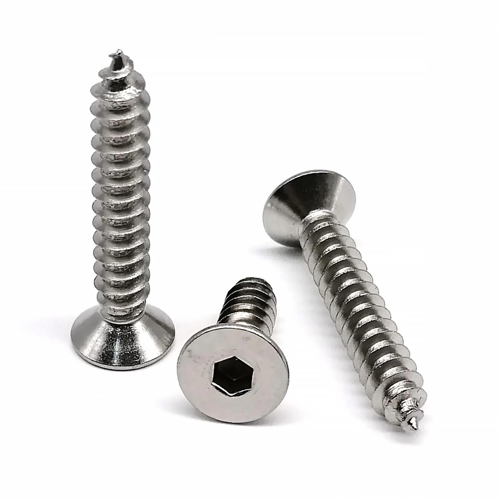 Viti a brugola a testa svasata piatta con esagono interno, M3, M4, 6/8/10/12 (30 pezzi) in acciaio inox A2-70 304 (10/50 pezzi) (10 mm, 50 pezzi M3)