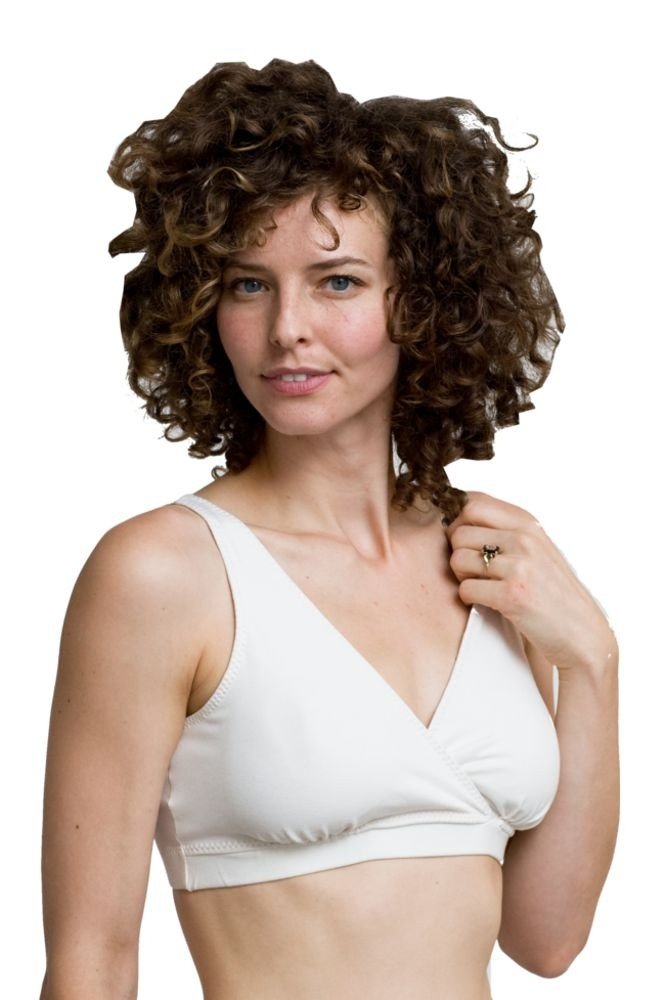 Majamas Organic Padded Daily Bra - ECO Friendly Women's Solid Scoop Back v-Neck Sports Bras with Pads