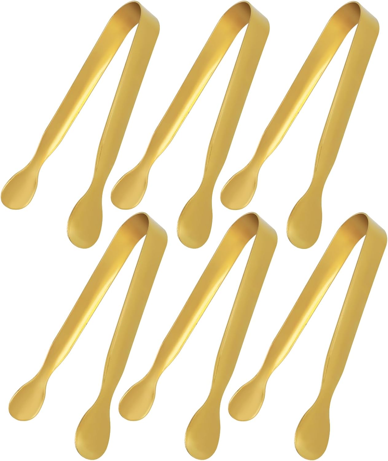 WLLHYF 6 Pack Serving Tongs, Buffet Tongs Kitchen Tongs Stainless Steel