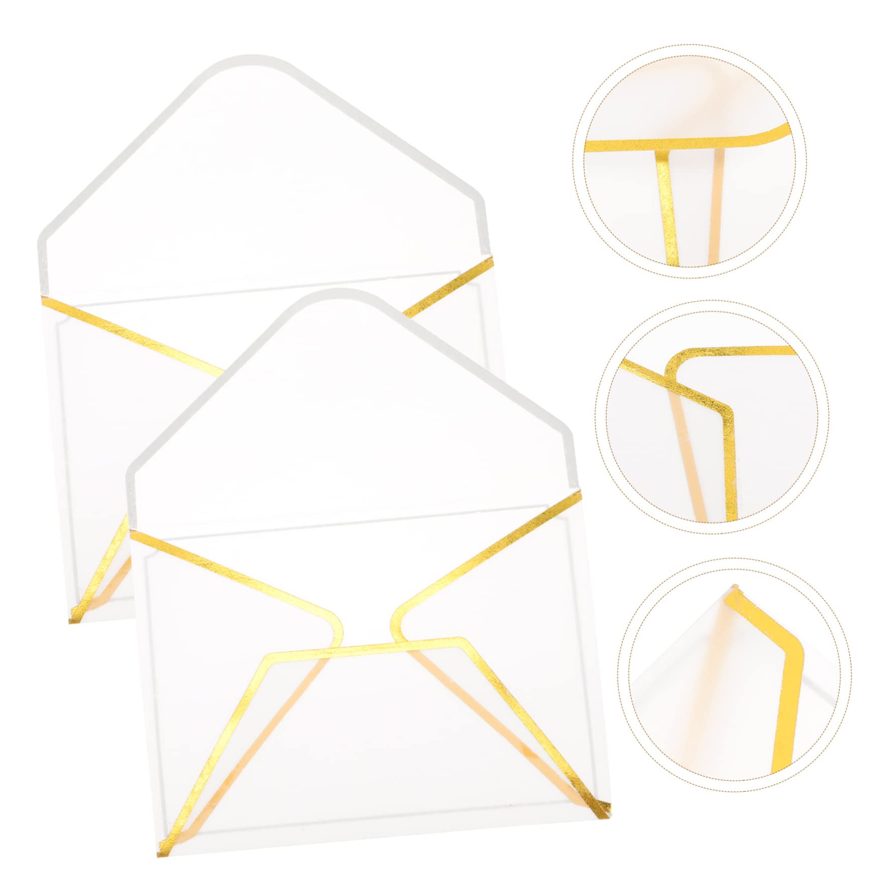 Angoily 5 Series Sobres Transparentes Vintage Para Tarjetas Paquete Para Invitaciones De Bodas Tarjetas De Felicitación Y Notas De Agradecimiento Elegante Y 20 Piezas X 5