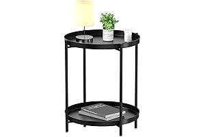 EKNITEY 2 Tier End Table: Aesthetic Appeal and Practicality United