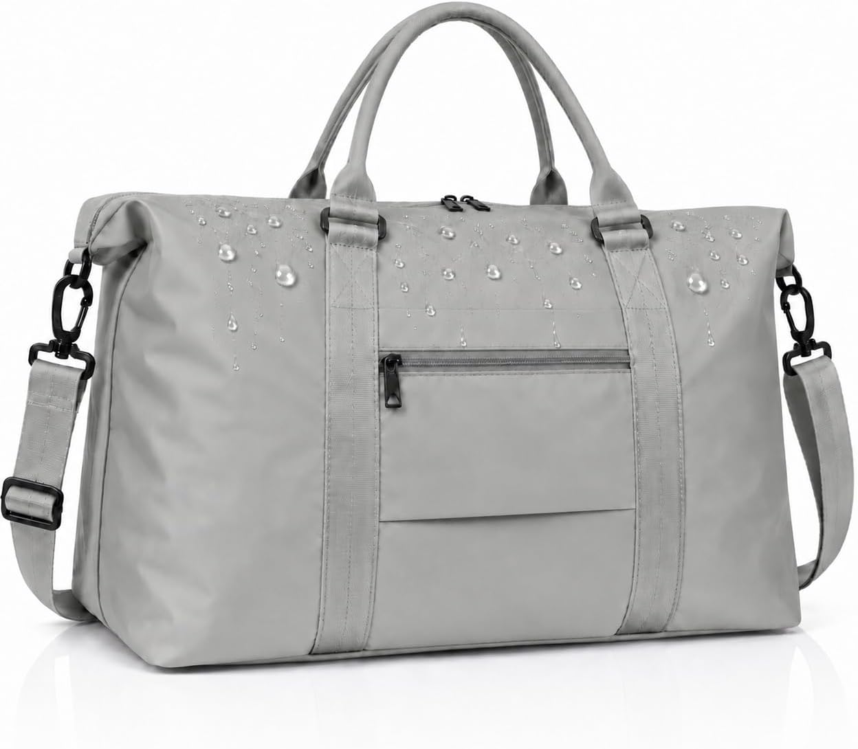 Travel Duffle Bag, Weekender Travel Bag Men Small Gym Bag for Women, Hospital Bag for Labor and Delivery, Overnight Bag Luggage Bag with Trolley Sleeve, Airplane Travel Essentials for Flying(Grey)