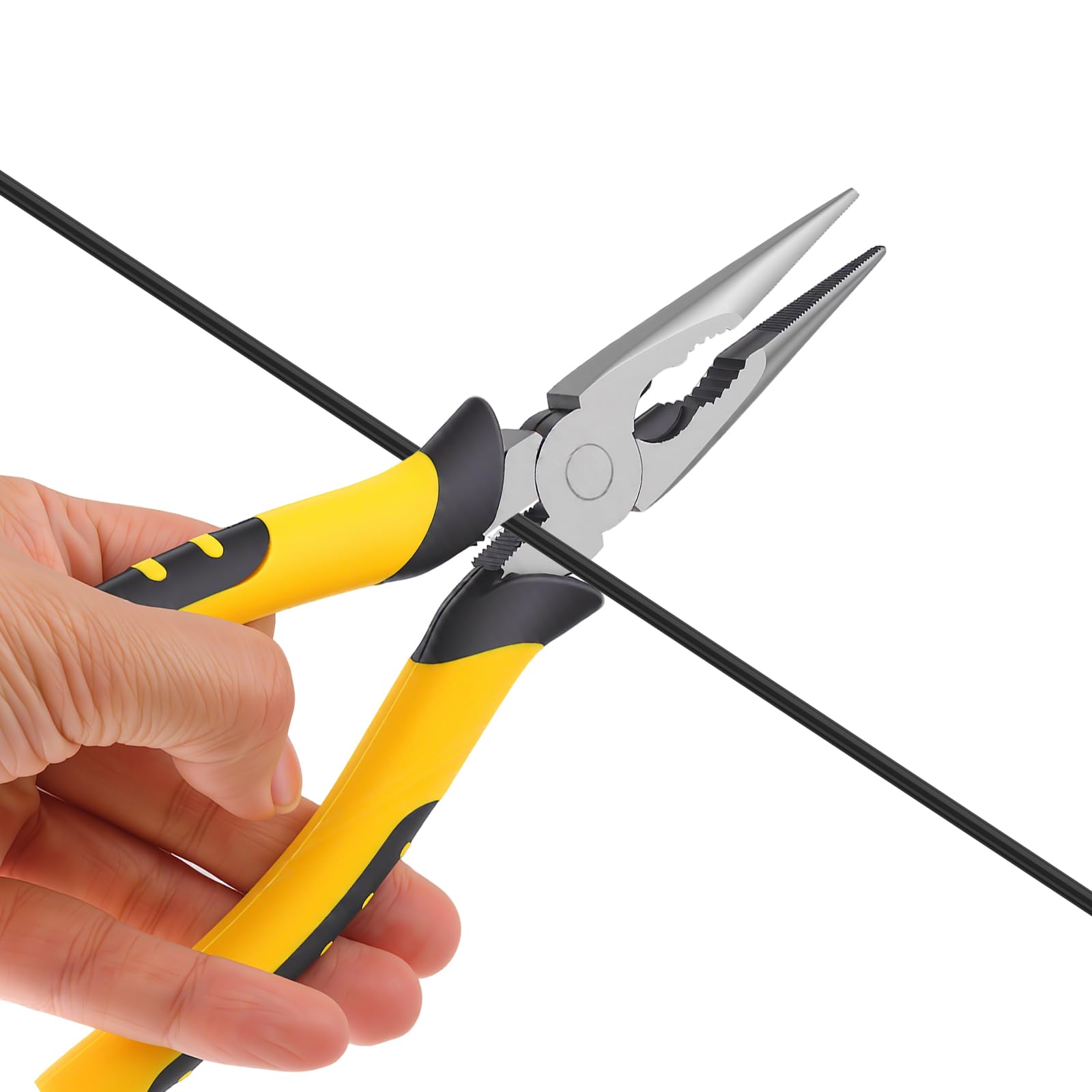 Wiojided 8" Needle-Nose Pliers - Precision Grip -6