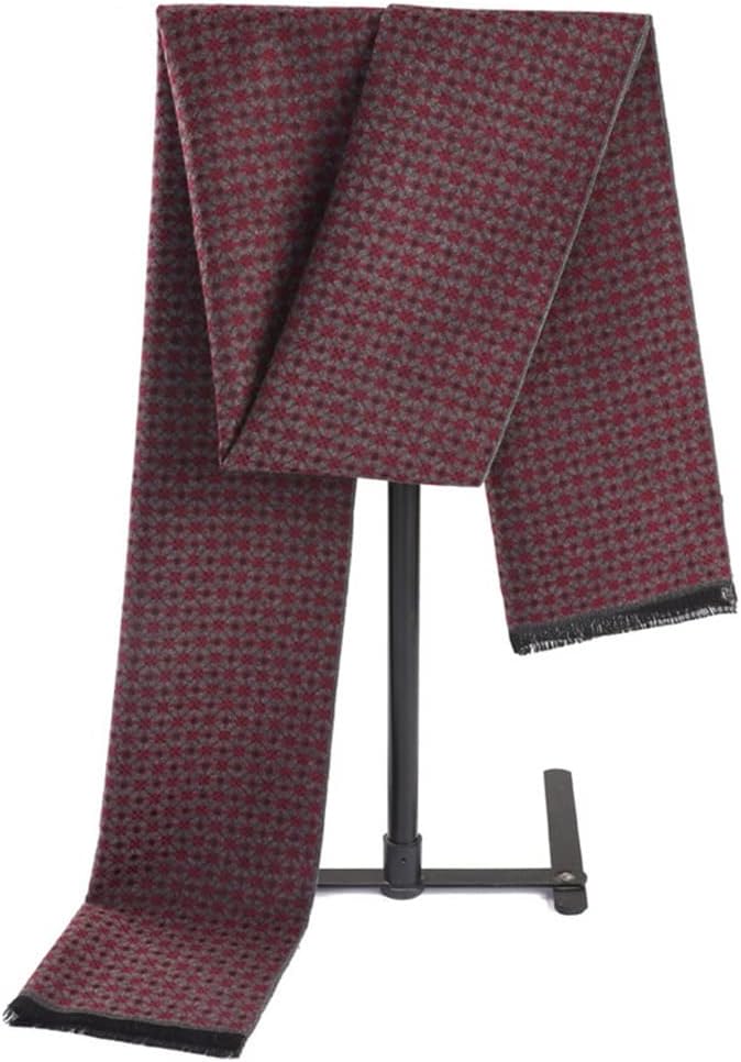 Cashmere Mens Scarf Neckerchief Winter Scarf Men Warm Soft Shawls and Wraps Scarves Stoles(White-Dinosaur Doodle4)