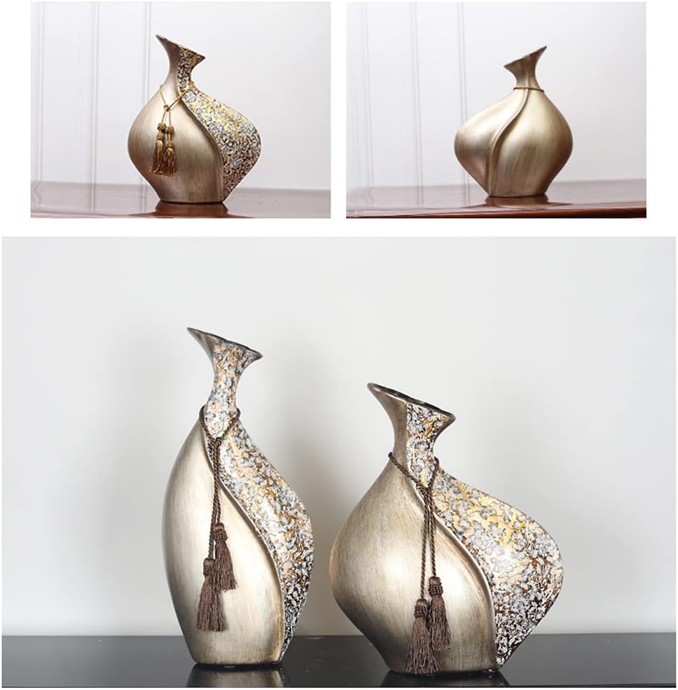 High-end Home Luxury Ceramic Vases Decorations Home Accessories Living Room Wine Cabinets Decorative Crafts Flower Arrangement Vase Ceramic Ornaments (Fat vase)