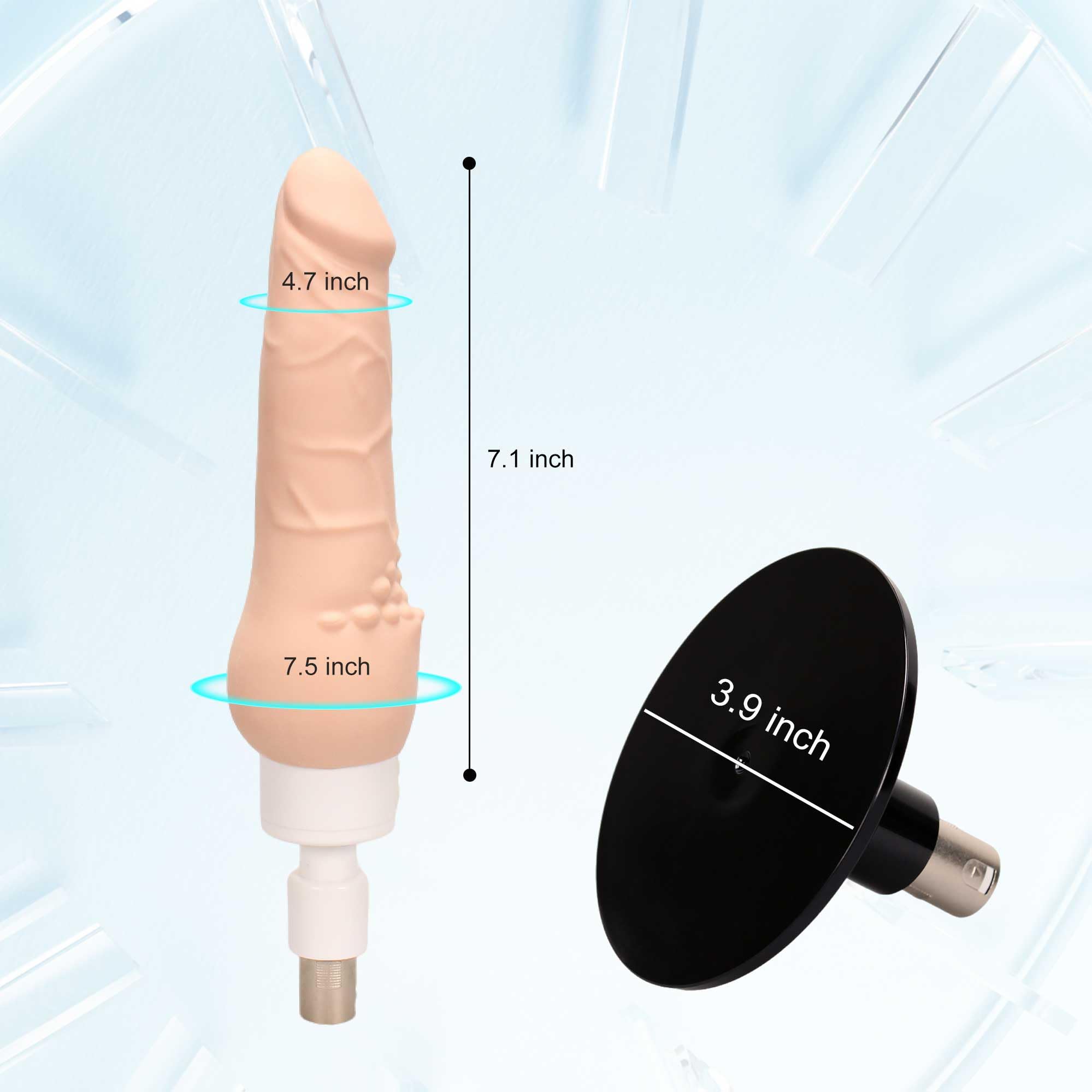 Macchina sessuale - Dildo vibrante e riscaldante, ventosa in dotazione, spinta automatica per G - spot e anali, giochetto adulto connettori 3XLR