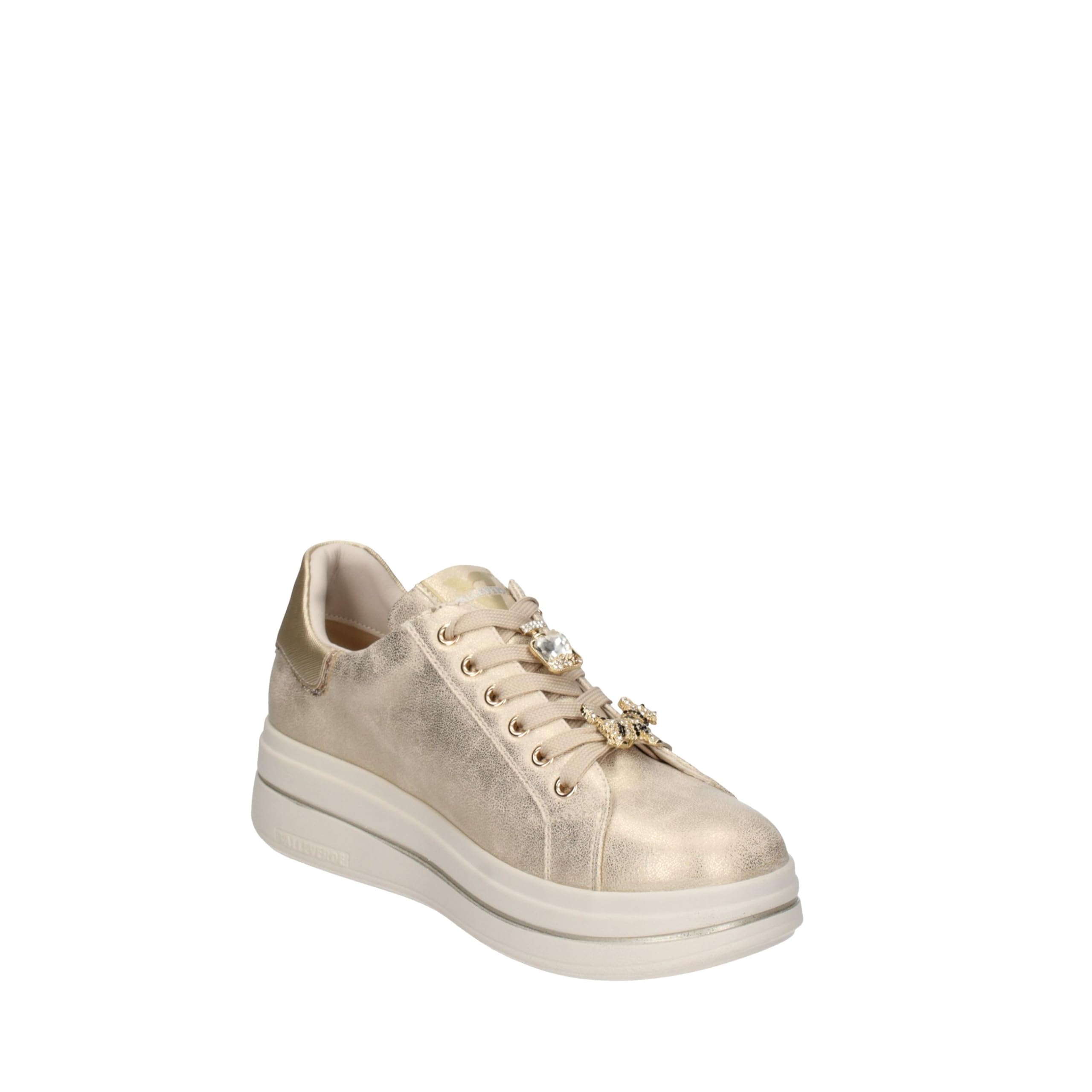 Valleverde Sneakers Platform Donna Gold Modello 35492B
