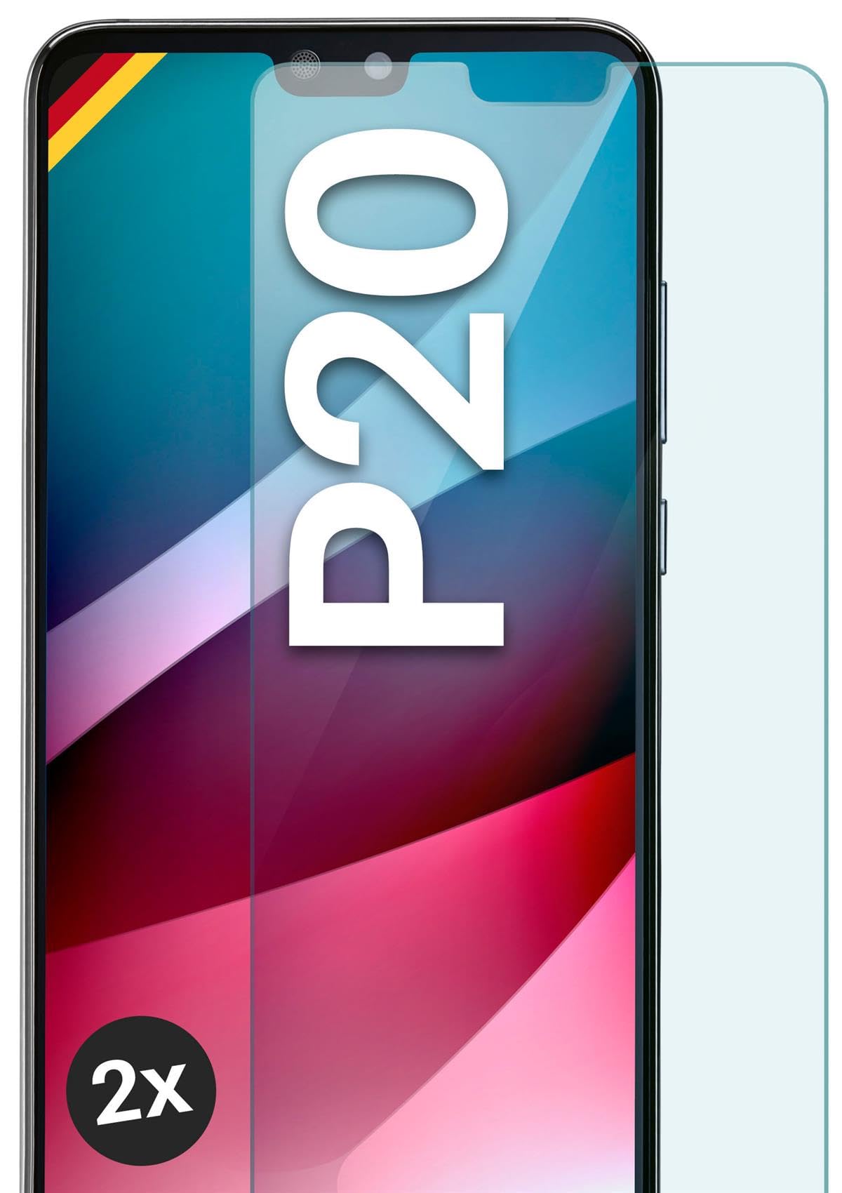 moex ShockProtect Panzerglas Displayschutz 9H für Huawei P20