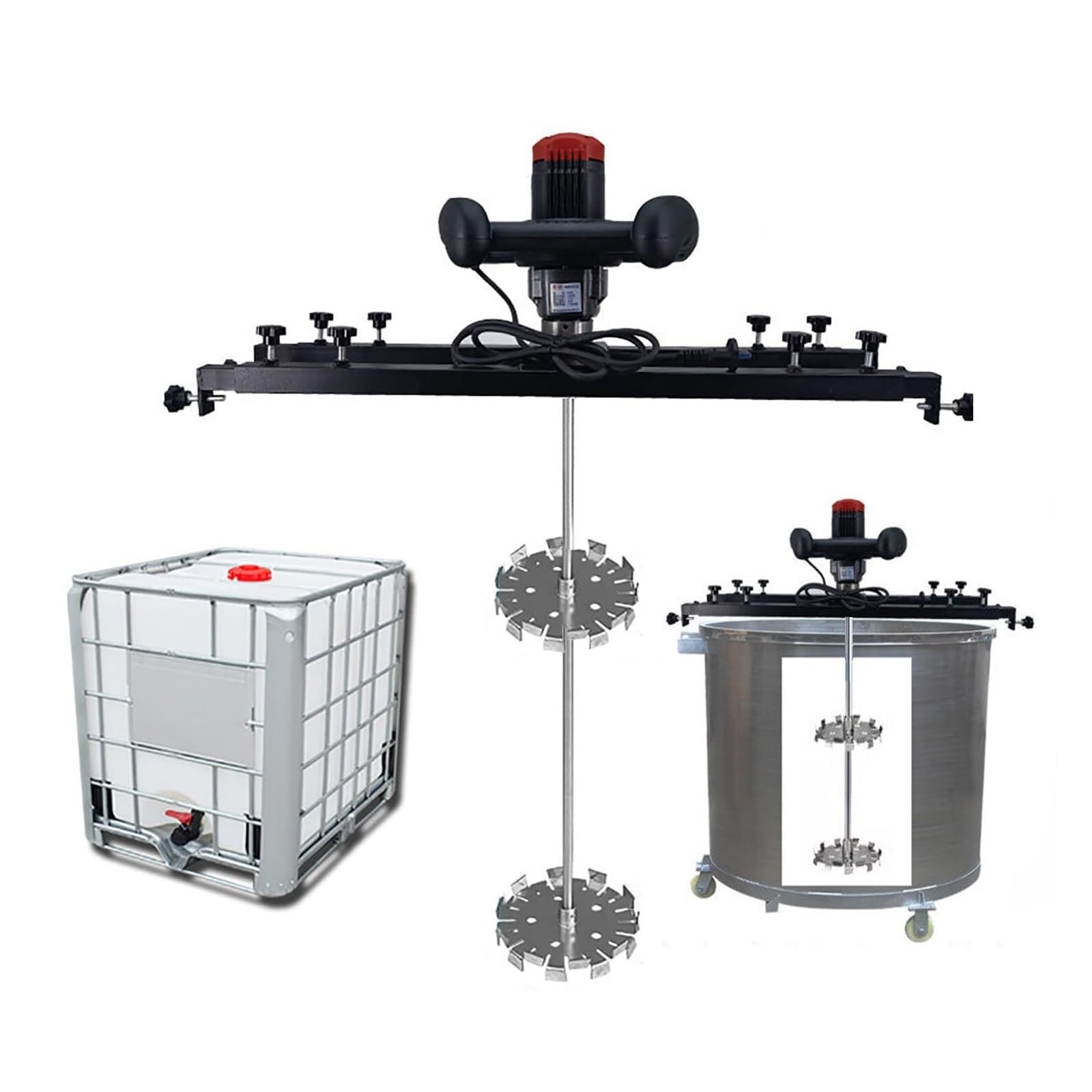 Elektryczny mikser do malowania 3000 W, blender do malowania 1000 l, pręt do mieszania ze stali nierdzewnej 900 mm, regulowany od 70 do 125 cm, do mieszania farby-dyspersyjnych