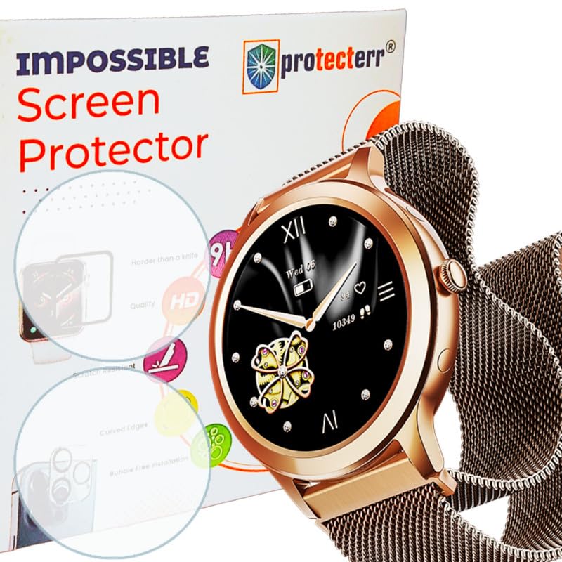 Image of Smartwatch Screen Protector Guard For Boat Enigma R32 (1.32 inch inch) (2 pack) - 9H Hardness, Unbreakable TPU Film (NOT A TEMPERED GLASS)