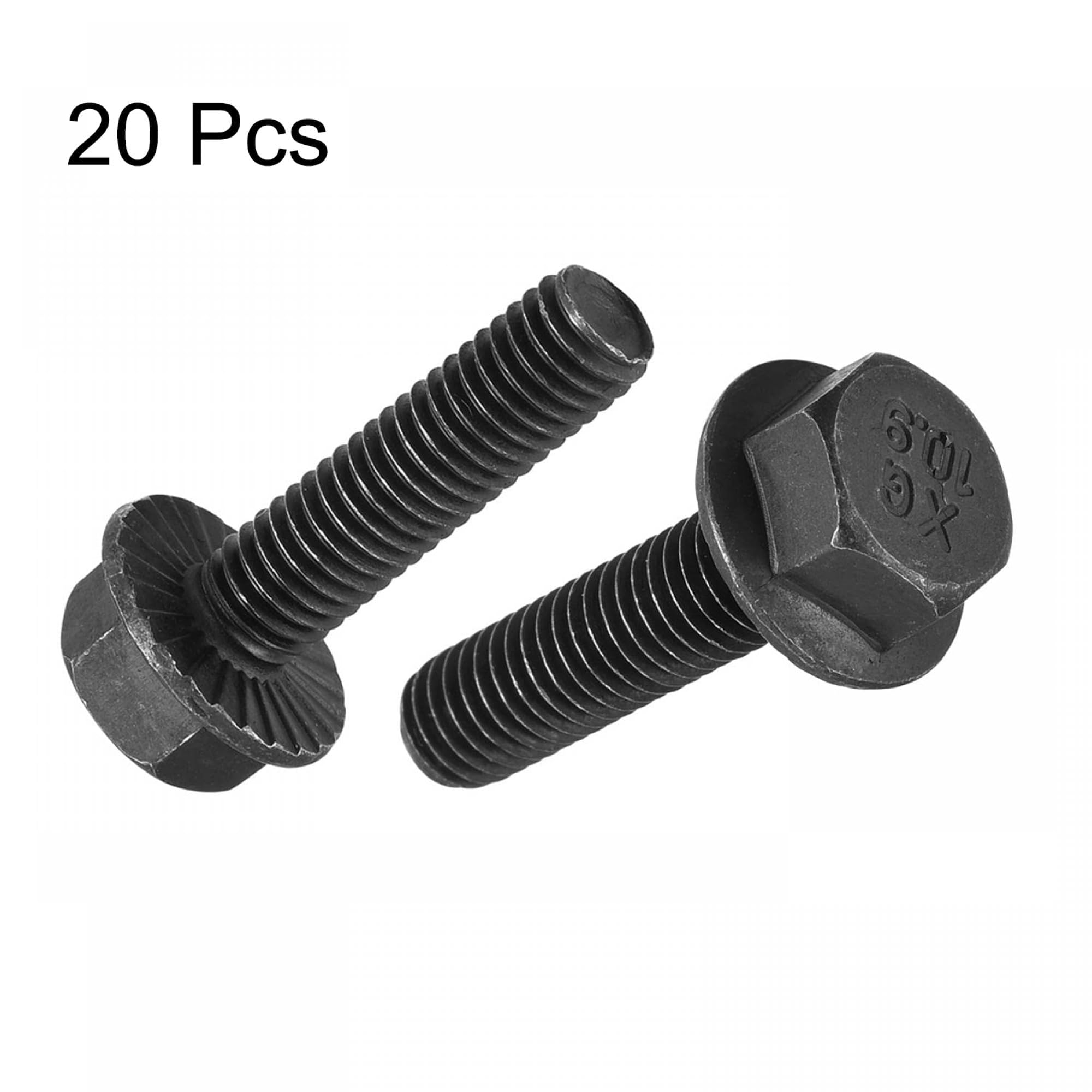 TA-VIGOR M8-1.25 x 25mm Hex Head Serrated Flange Bolts, 10.9 Grade Carbon Steel Flanged Hex Bolts - Image 3