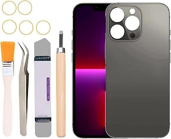 Back Glass Replacement for iPhone 13 Pro Max All Carriers with Professional Repair Tool Kit Black