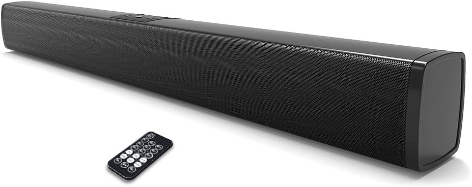 Soundbar for tv,Silvernetic Bluetooth Surround TV Soundbar,40W Wireless Sound Bars for Home Audio System, 32โ Mount To TV, Bluetooth Streaming with Wired Optical RCA Line In Soundbar for Smart Phone