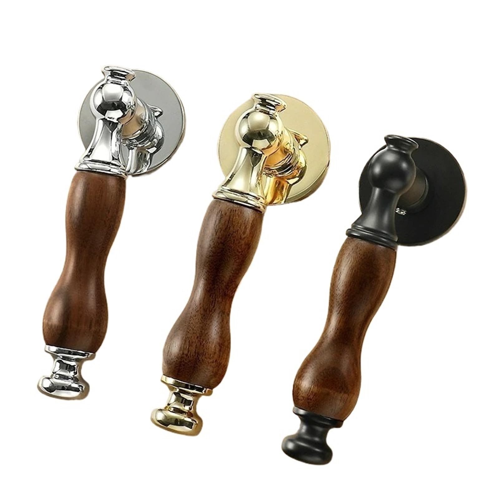 Walnut Interior Bedroom Door Lock Magnetic/Silent 1Pcs(Chromium Magnetic)